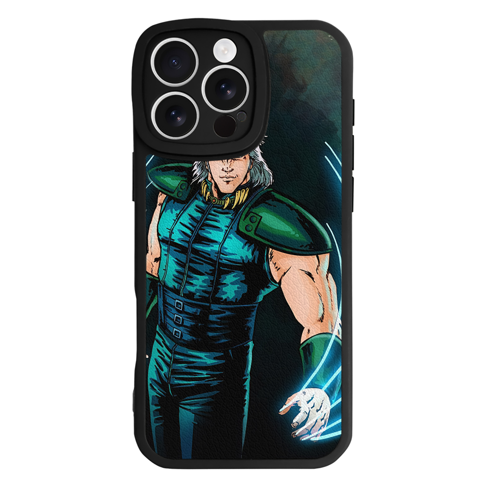 （画像用） 北斗の拳 Fist of the North Star 【iPhone 16シリーズ対応】シリコンスマホケース（レザー調） 材質：シリコン